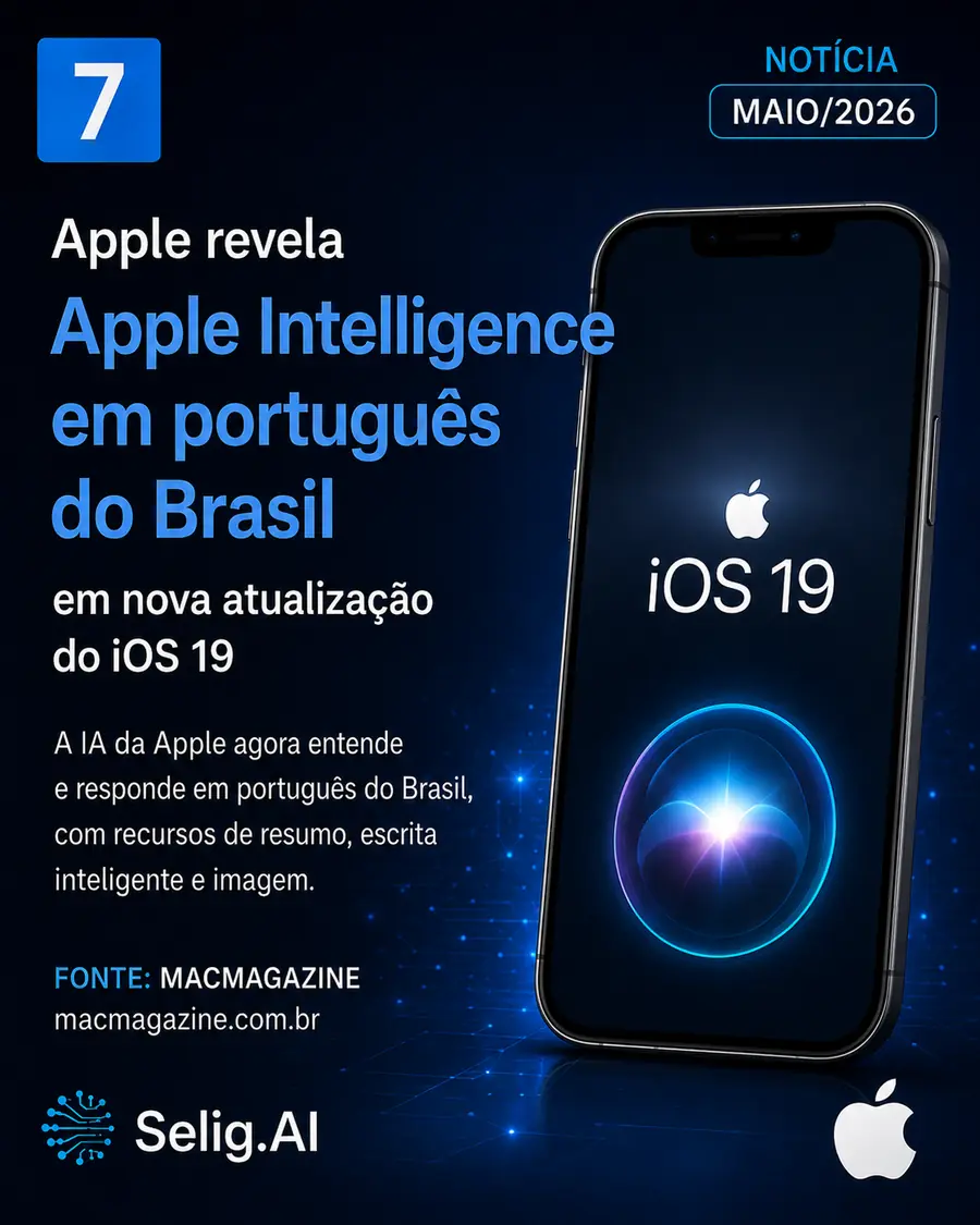 Apple revela Apple Intelligence em português do Brasil