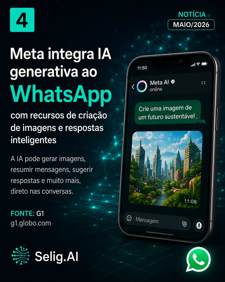 Meta integra IA generativa ao WhatsApp